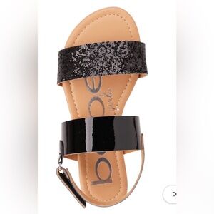 NWOT Bebe Black Sequin Sandals